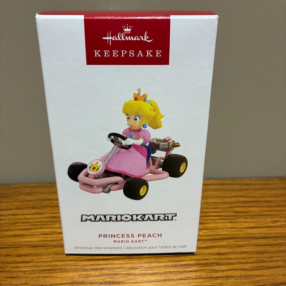 Hallmark 2025 Mario Kart Princess Peach Christmas Ornament - New
